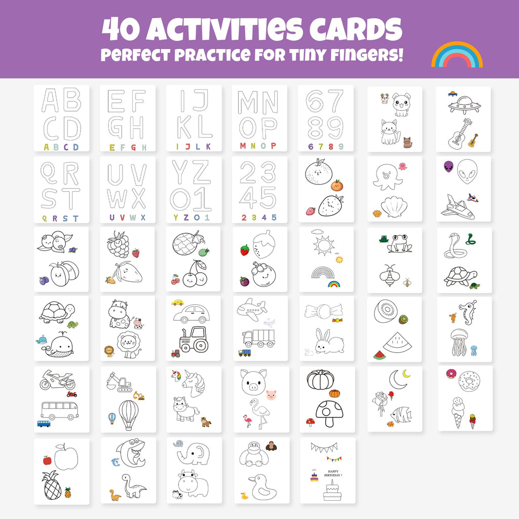 8.5" LCD Painting Board + 20 double sided cards (40 activities)