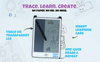 Tablette d'écriture LCD 8,5 pouces + 4 cartes recto-verso (8 activités)