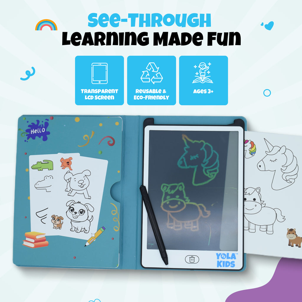 8.5" LCD Painting Board + 20 double sided cards (40 activities)